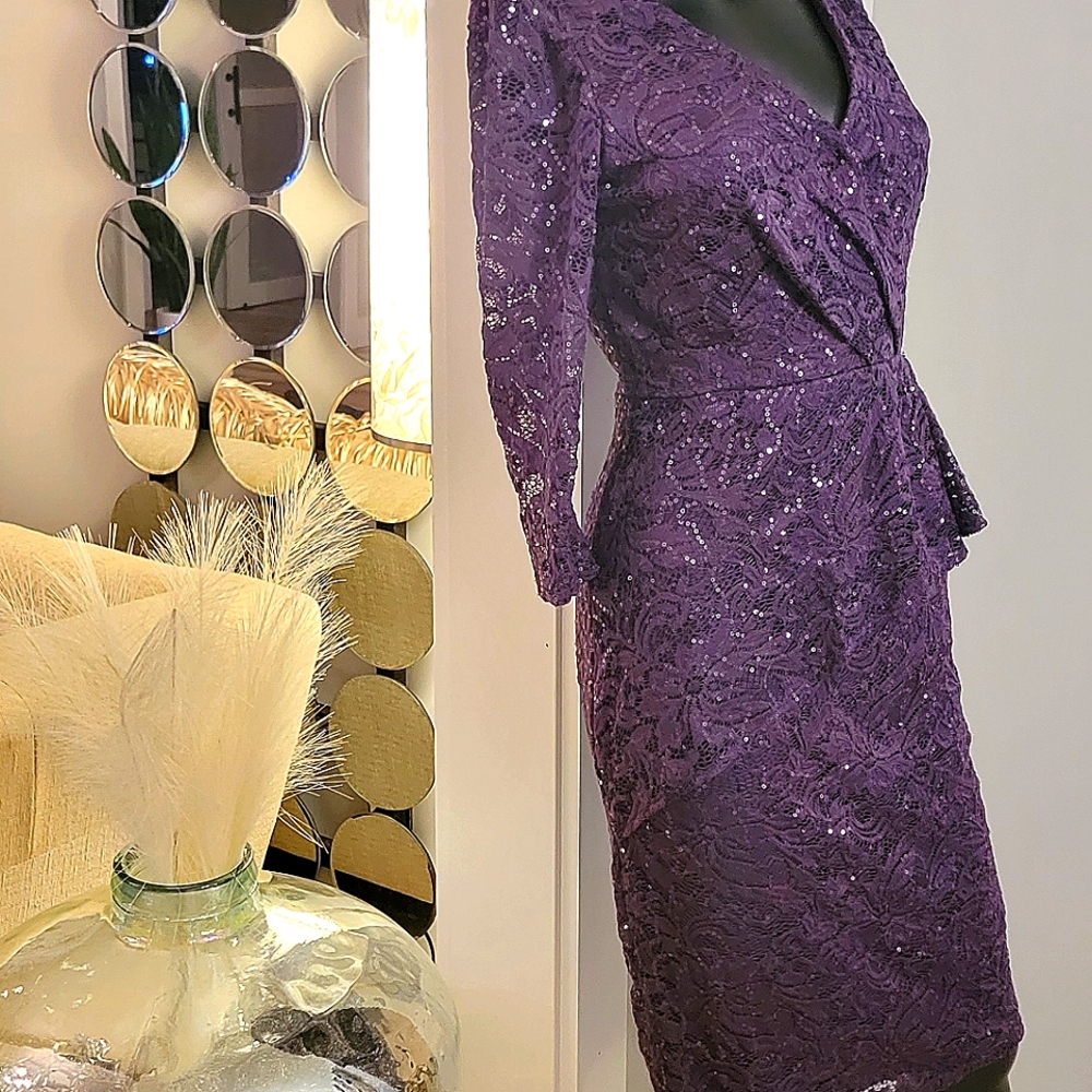 Eggplant shimmery Party dress - Like New!
